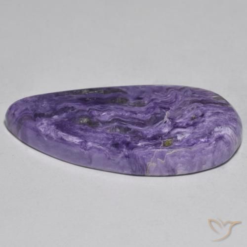 Charoite Gemstone in 42.4 x 20.8 mm Size for Sale, Charoite Stone in Medium Violet Color
