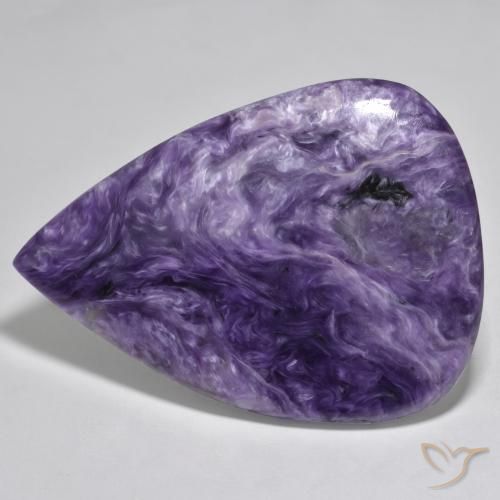 104.77 ct Pear Charoite, 58 x 42.4 mm From Russia, Photo A