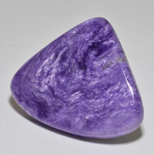 Velvet Purple Violet Charoite Gem - 37.4ct Pear Cabochon (ID: 567095)