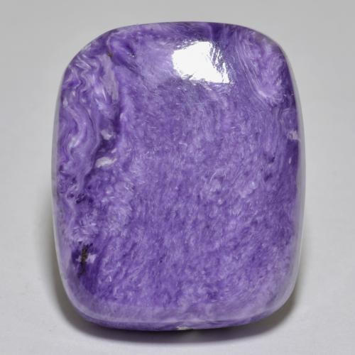 23.02 ct Violet Charoite Stone, Natural Charoite in Cushion Cabochon Shape for Sale