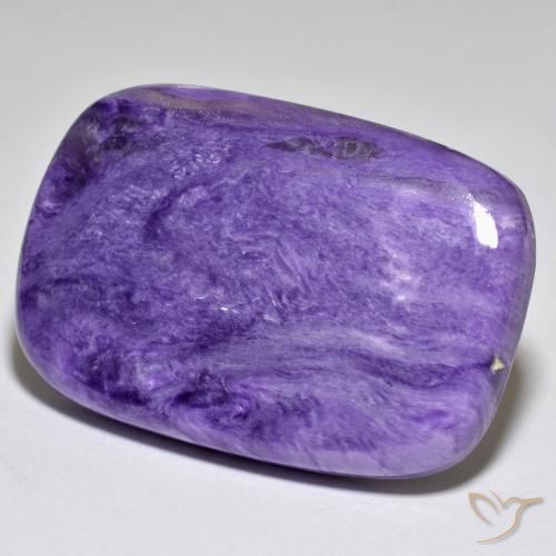 53.26 ct Cushion Charoite, 36 x 24.5 mm From Russia, Photo A