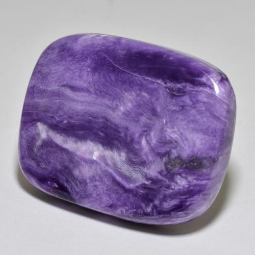 44.81 ct Violet Charoite Stone, Natural Charoite in Cushion Cabochon Shape for Sale