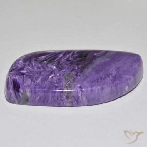 Charoite Gemstone in 38.1 x 22.4 mm Size for Sale, Charoite Stone in Deep Violet Color