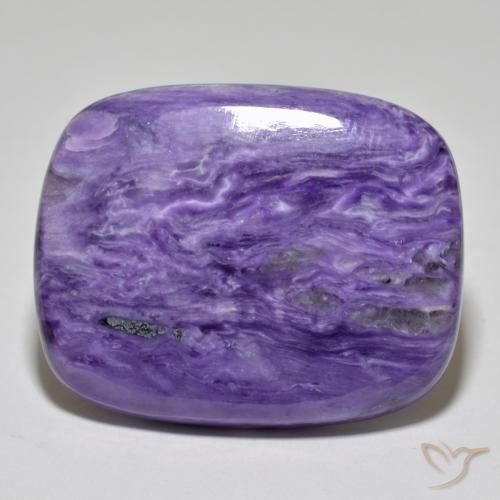 45.54 ct Cushion Charoite, 32.4 x 26.1 mm From Russia, Photo A