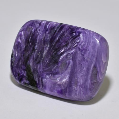 80.27 ct Violet Charoite Stone, Natural Charoite in Cushion Cabochon Shape for Sale