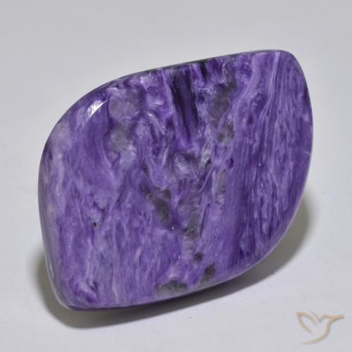 54.20 ct Violet Charoite Stone, Natural Charoite in Fancy Cabochon Shape for Sale