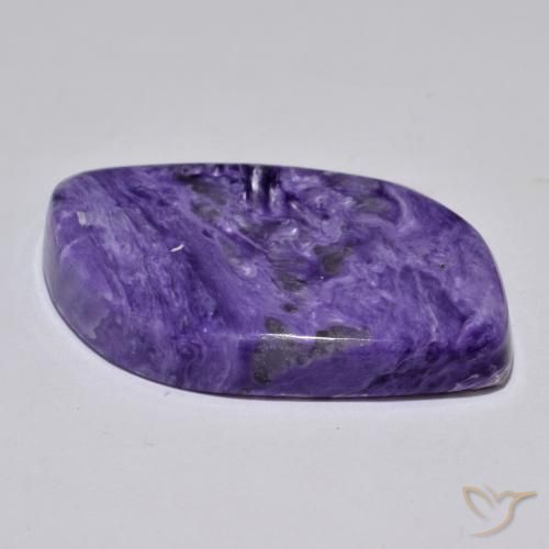 Charoite Gemstone in 34.4 x 26.5 mm Size for Sale, Charoite Stone in Velvet Purple Violet Color