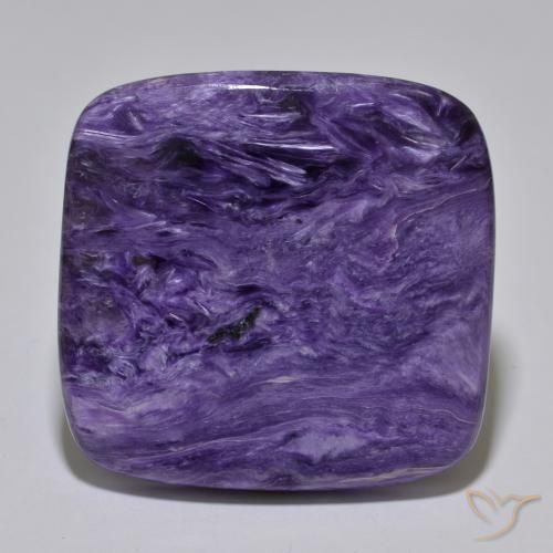 76.15 ct Cushion Charoite, 37.4 x 36.3 mm From Russia, Photo A