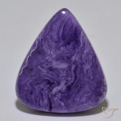 36.06 ct Pear Charoite, 30.8 x 27 mm From Russia, Photo A