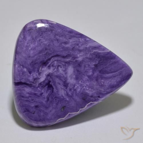 36.06 ct Violet Charoite Stone, Natural Charoite in Pear Cabochon Shape for Sale