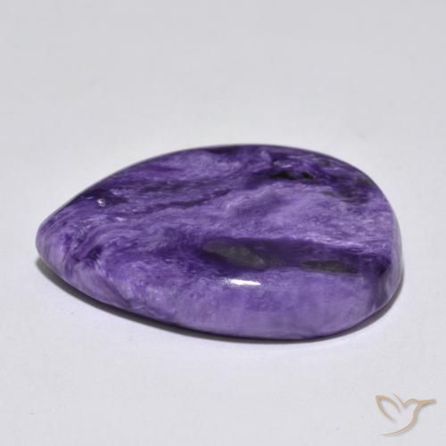 Charoite Gemstone in 31.3 x 25.4 mm Size for Sale, Charoite Stone in Medium Deep Violet Color