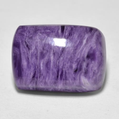 Deep Violet Charoite Gem - 9.2ct Cushion Cabochon (ID: 567663)