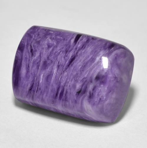 9.19 ct Violet Charoite Stone, Natural Charoite in Cushion Cabochon Shape for Sale