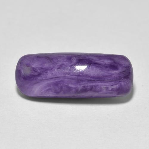 4.66 ct Violet Charoite Gemstone, Charoite Gem in Cushion Cabochon Shape for Sale.
