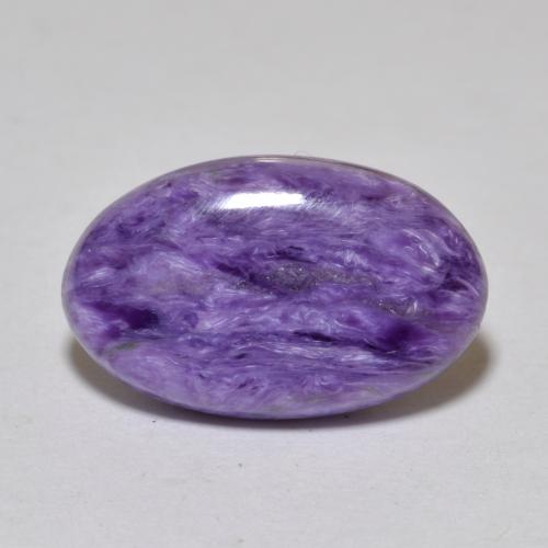 Velvet Purple Violet Charoite Gem - 4ct Oval Cabochon (ID: 567672)