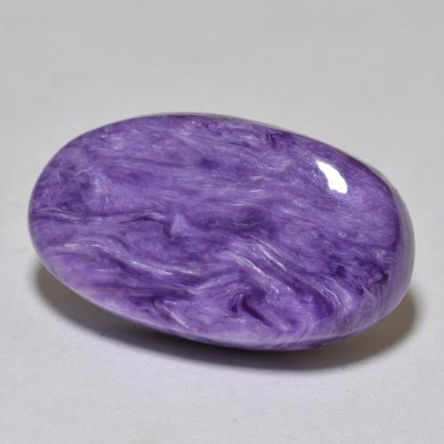 Violet pourpre velours Charoïte gemme - 9.4ct Ovale Cabochon (ID: 567675)
