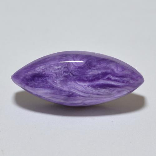 Velvet Purple Violet Charoite Gem - 7.5ct Marquise Cabochon (ID: 567765)