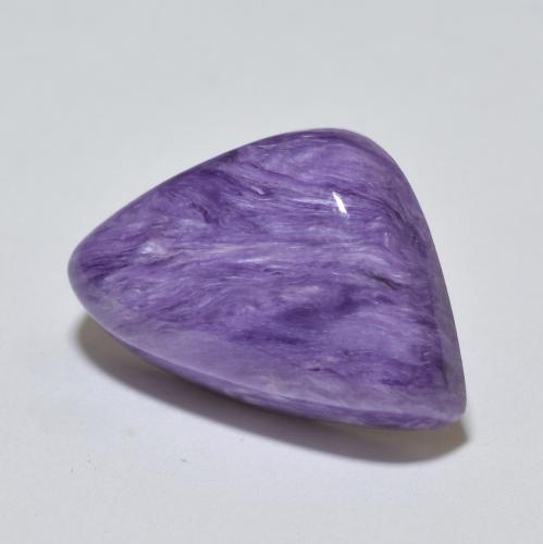 7.86 ct Violet Charoite Stone, Natural Charoite in Trillion Cabochon Shape for Sale
