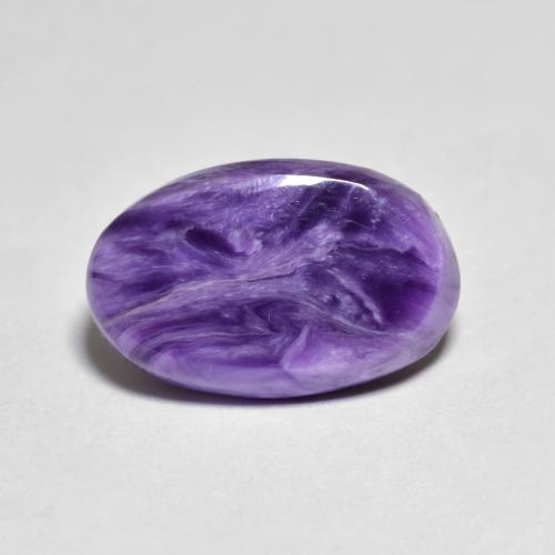 Medium Violet Charoit Edelstein - 3ct Oval Cabochon (ID: 567770)