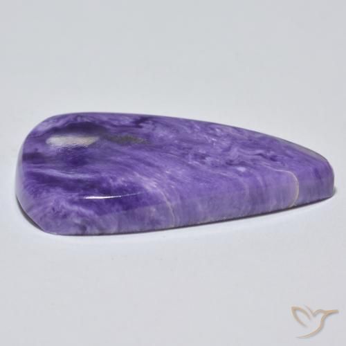Charoite Gemstone in 33 x 19.2 mm Size for Sale, Charoite Stone in Medium Violet Color