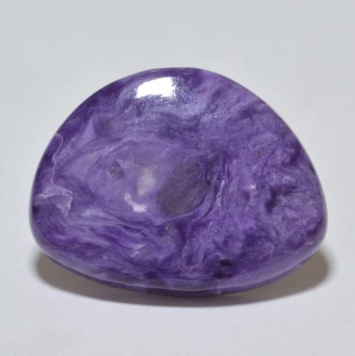 Medium Violet Charoite Gem - 9.7ct Fancy Cabochon (ID: 567772)