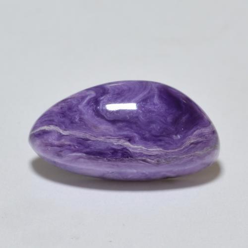 Medium Violet Charoite Gem - 5.9ct Fancy Cabochon (ID: 567774)
