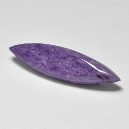 Velvet Purple Violet Charoite Gem - 10ct Marquise Cabochon (ID: 567777)