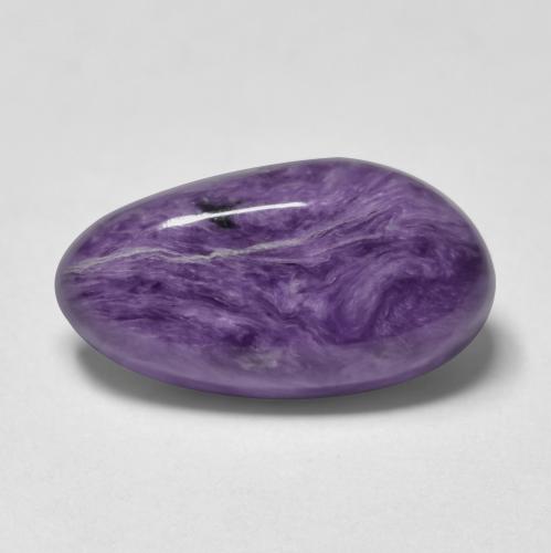 Viola scuro Charoite Gem - 4.2ct Cabochon fantasia (ID: 567780)