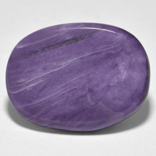 22,1 x 16,7mm Charoite viola taglio ovale dalla Russia, peso di 15,18 ct, pietra preziosa naturale non trattati in purezza Opaque, 1 pezzo Charoite Ovale cabochon - Colore: Viola scuro, durezza Mohs di 4,5 - 5 , Photo A