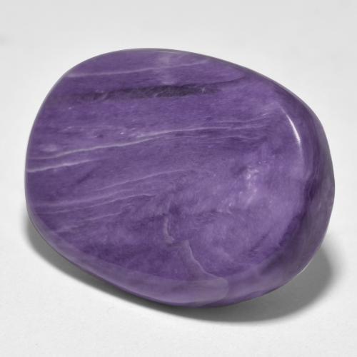 15.18 ct Violet Charoite Stone, Natural Charoite in Oval Cabochon Shape for Sale