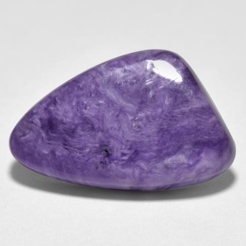 10.92 ct Violet Charoite Stone, Natural Charoite in Fancy Cabochon Shape for Sale