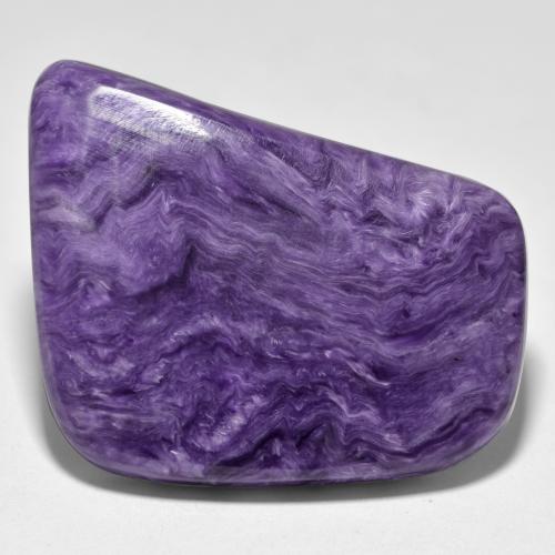 35,97 ct fancy-schliff violetter Charoit aus Russland, Größe 29,5x25,8 mm, natürlicher Edelstein, Opaque Reinheit, 1 Stück fancy-schliff Charoit, Mohs-Härte von 4,5 - 5 , Photo A