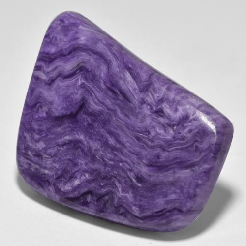 35.97 ct Violet Charoite Stone, Natural Charoite in Fancy Cabochon Shape for Sale