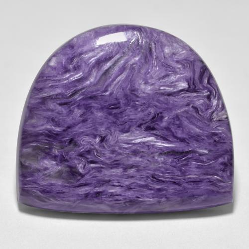 35.16 ct Violet Charoite Stone, Natural Charoite in Fancy Cabochon Shape for Sale