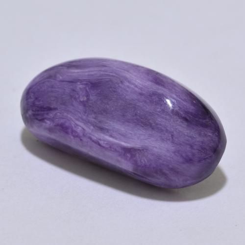 8.98 ct Violet Charoite Stone, Natural Charoite in Fancy Cabochon Shape for Sale