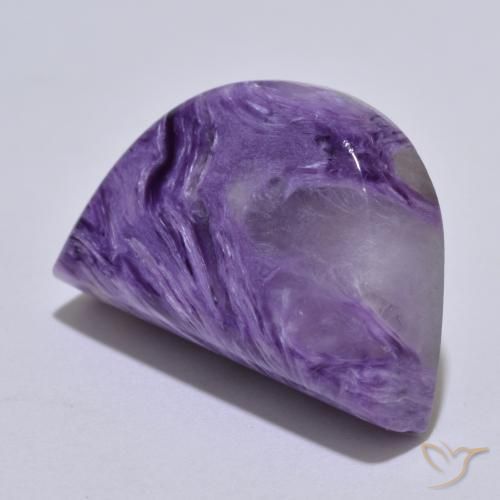 16.25 ct Violet Charoite Stone, Natural Charoite in Fancy Cabochon Shape for Sale