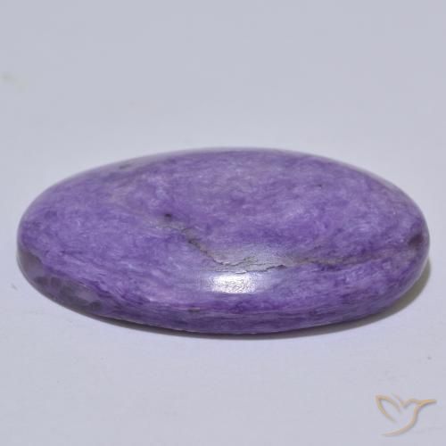 Charoite Gemstone in 30.6 x 21 mm Size for Sale, Charoite Stone in Medium Violet Color