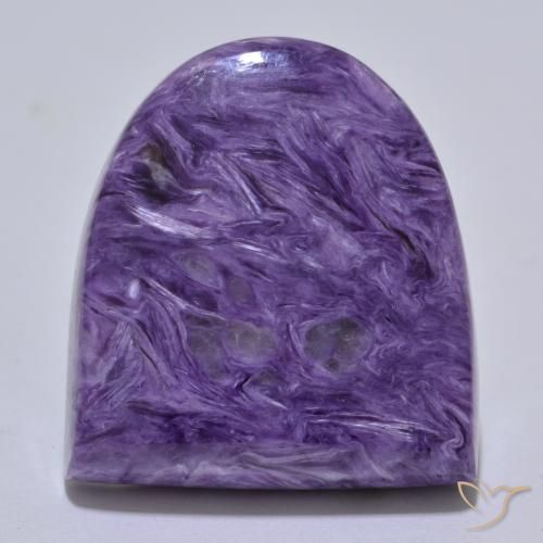 30.39 ct Fancy Charoite, 23.8 x 21.2 mm From Russia, Photo A