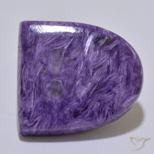 30.39 ct Violet Charoite Stone, Natural Charoite in Fancy Cabochon Shape for Sale