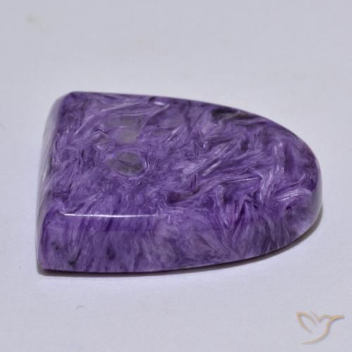 Charoite Gemstone in 23.8 x 21.2 mm Size for Sale, Charoite Stone in Deep Violet Color