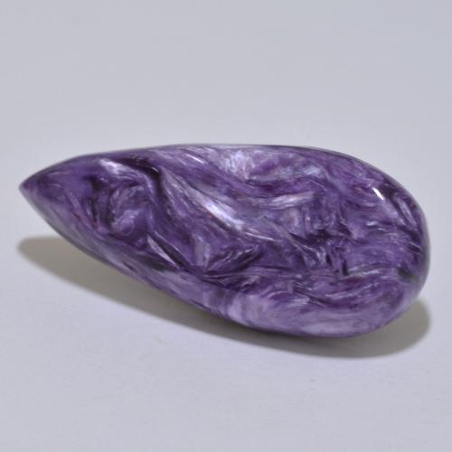 17.33 ct Violet Charoite Gemstone, Charoite Gem in Pear Cabochon Shape for Sale.