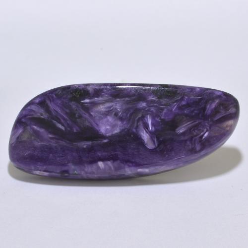 Dark Violet Charoite Gem - 63.5ct Fancy Cabochon (ID: 567799)