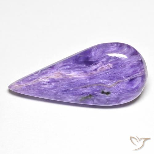 12.05ct Natural Medium Violet Charoite, Pear Shape, Opaque