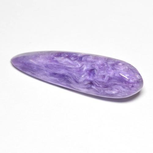 9.95 ct Violet Charoite Stone, Natural Charoite in Pear Cabochon Shape for Sale