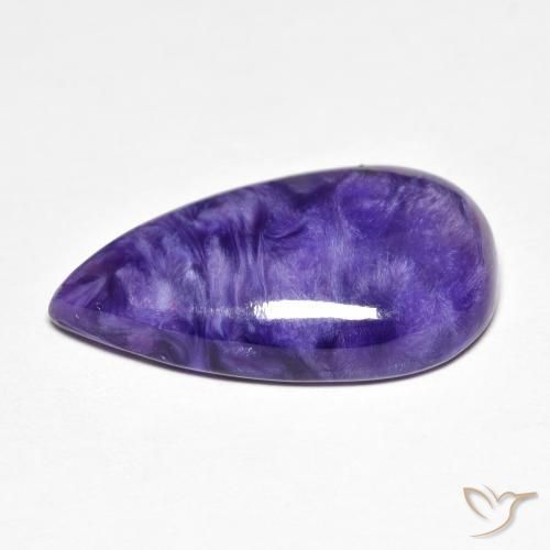 Charoite Gemstone in 21.7 x 12.6 mm Size for Sale, Charoite Stone in Medium Dark-Violet Color