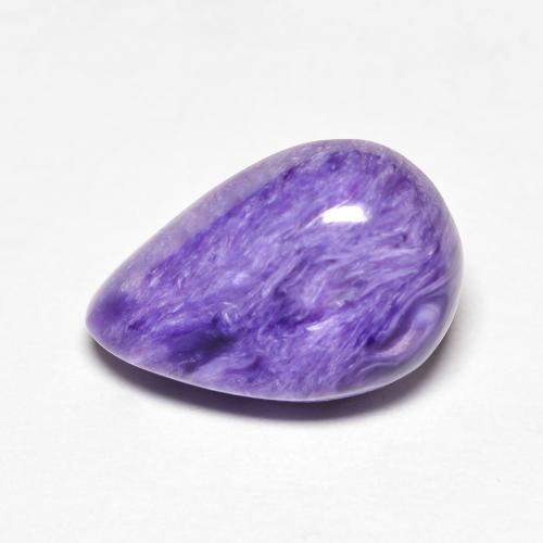 5,44ct Cabochon pera viola Charoite dalla Russia, Dimension 14,4 x 9,2mm, Natural non trattati Gemstone, Opaque Clarity, 1 piece Charoite in Velluto Viola Viola Color, Mohs Hardness of 4,5 - 5, Photo A