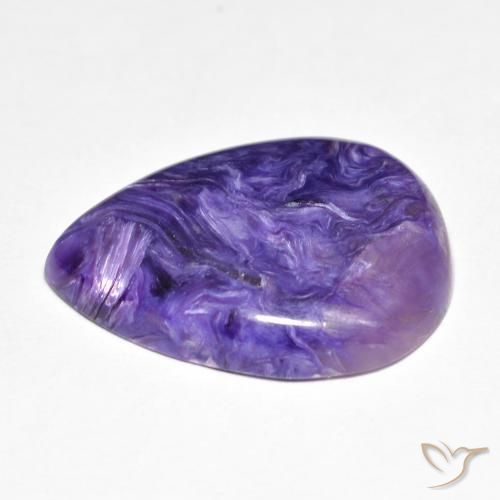 Charoite Gemstone in 21.4 x 15.1 mm Size for Sale, Charoite Stone in Velvet Purple Violet Color