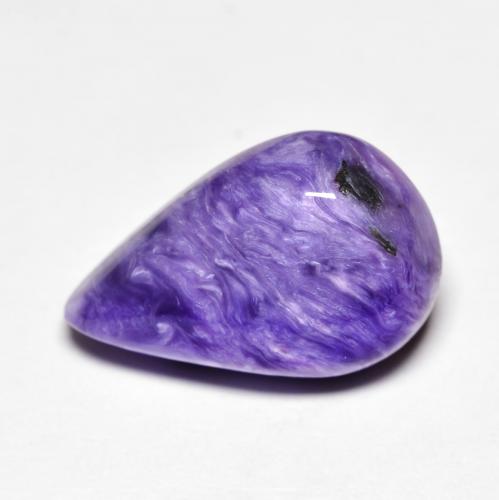 7,04ct Cabochon pera viola Charoite dalla Russia, Dimension 16,7 x 10,7mm, Natural non trattati Gemstone, Opaque Clarity, 1 piece Charoite in Velluto Viola Viola Color, Mohs Hardness of 4,5 - 5, Photo A
