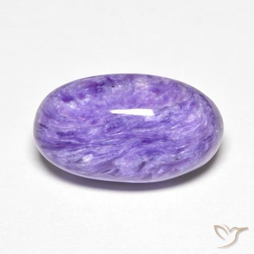 7.11 ct Oval Charoite, 16.3 x 9.3 mm From Russia, Photo A