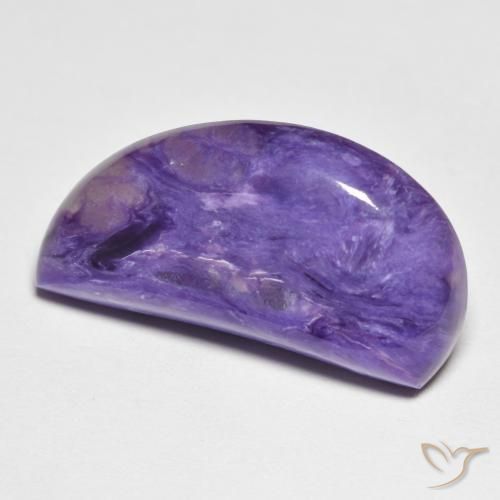 12.59 ct Violet Charoite Stone, Natural Charoite in Fancy Cabochon Shape for Sale